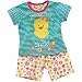 Lullaby Toddler Girls Cute Chick Striped Shortie Summer Pyjamas - Turquoise - 6/12 Months