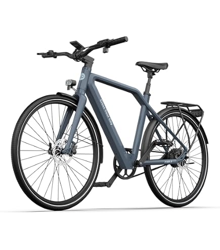 A Dece Oasis ADO e Bike Air30, 28 Zoll 700C, Elektrofahrrad,370,00 Wh Akku, ebike Damen/Herren, Riemenantrieb,Citybike,ADO Smart APP,3,5-Zoll-IPS-Display,StVZO (Air30(1 Speed), Grau) Sport & Freizeit