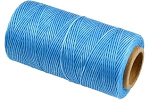 Szaerfa Costura de hilo encerado 260m de cuero 1MM para cincel Awl zapatos conjunto de equipaje (Bleu clair)