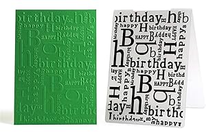 arriettycraft Happy Birthday Plastic Embossing Folders for DIY Card Making Decoration Stencil Scrapbooking Tools