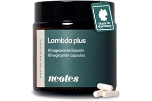 ‎NEOTES neotes Lambda Plus – Hochdosierte Aminosäuren-Formel mit Leucin, Vitamin B6 & Niacin – Made in Germany – Vegan – 60 Kapseln
