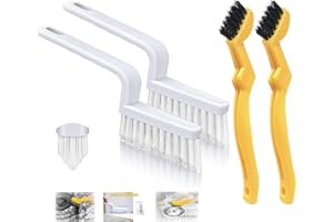 EclipseGuard 4 Pièces Brosse de Nettoyage des Interstices, Brosse Nettoyage Bainbrosse Joint Carrelag, Brosse de Nettoyage à Poils Durs pour Rainure Fenetre, Salle de Bain, Toilettes, Cuisine