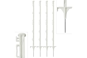 EIDER LANDGERÄTE GMBH Weidezaunpfähle 105cm hoch, weiß 20 Stück im Karton - Made in Germany - Bestseller