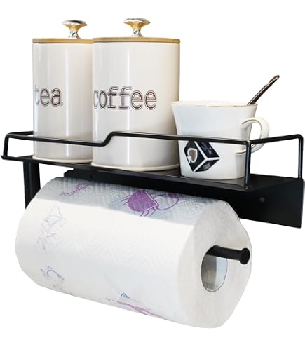 Porte Sopalin Mural Magnétique XCRPRT - Noir Sans Perçage - Pour Cuisine & Salle De Bain