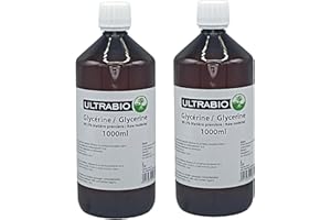 ULTRABIO Glycérine végétale E422 VG 99,5% de pureté Qualité pharmaceutique certifiée USP 2x1000 ml