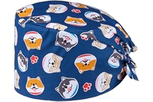 VAEIORP 1 pcs Gorro de Quirófano Gorro De Bandana Estampado Tamaño Ajustable