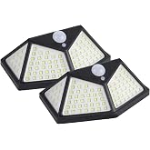 Led Solar Hareket Sens&ouml;rl&uuml; Dış Ortam Bah&ccedil;e Aydınlatması, G&uuml;neş Enerjili, Su Ge&ccedil;irmez, 100 Ledli, Beyaz Işık, (2 Adet)