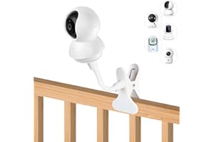 WOOGCSGO Support de caméra bébé à clip pour caméra TP-Link Tapo C200/C210/C220/C201/C202/C211/C212/C222/C230 WLAN IP, blanc