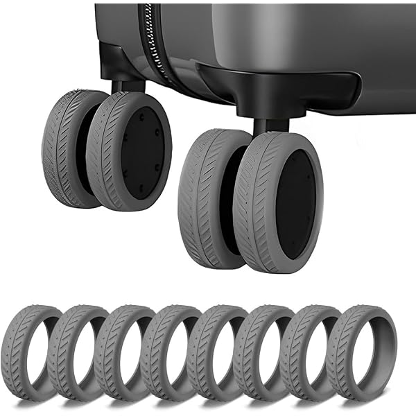 8 Protège-roues En Silicone Pour Valise – Réduit Le Bruit Et évite Les Rayures – Universel (diamètre 55-68 Mm)