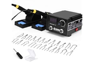 Brandmalerei 100W mit 23-teilig Spitz und zwei Stiften, Holzbrenner Brennkolben Set, Temperatur Einstellbar 0-750°C, Brandmalstation Brandmalkolben Brandmalgeräte für Holz, Leder und Kork