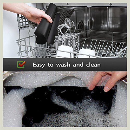 MATANA BBQ Grillmatte – Anti Haft Backofenpapier, Teflon beschichtetes Blech, wiederverwendbar, hält ein ganzes Leben lang, perfekt für den Sommer 2017, Spülmaschinenfest, 5er Set - 3