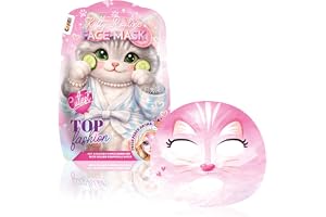 TOP FASHION Ansiktsmask persika, tygmask med fukt | Tygmask med persikoextrakt för en smidig hudkänsla, dermatologiskt testad