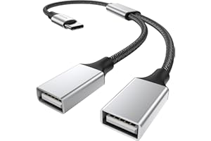 MOGOOD Adattatore da USB C a doppia USB femmina Tipo C a doppio cavo USB 2.0 OTG Splitter Convertitore per MacBook Pro, Google Pixel, Galaxy S9/Note 8