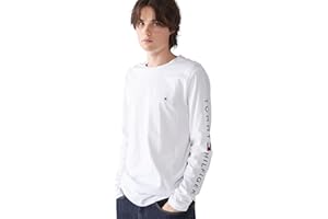 Tommy Hilfiger T-Shirt Homme Tommy Logo Long Sleeve Tee Encolure Ronde Slim Fit