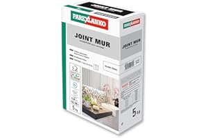Parexlanko, Joint Mur, Joint hydrofugé pour carrelage (1 à 6mm), Blanc email, 5kg