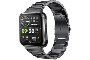 Tyogeephy Compatible con Correa Acero Inoxidable Metal Reemplazo Muñequera para Mujeres Hombres OPPO Watch 41mm & 46mm Watch