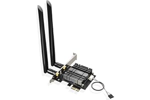‎EDUP EDUP Bluetooth 4.2 AC1300 Mbps PCIe WLAN Karte Heat Sink 400+867Mbit/s W-LAN Netzwerkkarte Adapter Dual Band 802.11AX 2.4G/5.8G Antenne Preiswerter 7265 Chip für PC Desktop Windows 10/11 64-Bit