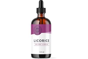 Vimergy Extrait de Racine de Réglisse, 57 Portions - Complément à base de Réglisse - Gouttes - Végétalien - Formulé sans Sucre ni Liant - Sans OGM et sans Gluten (115 ml)