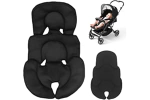 Afenau Coussin Poussette, Reducteur Cosy pour Nouveau-né, Tissu Mesh 3D Réducteur de Siège, Confortable et Respirant pour Poussette, Siège Auto, Chaise Haute, Noir