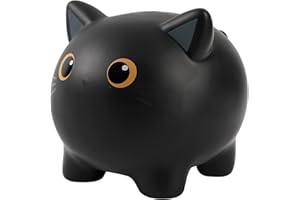 I-TOTAL® - Tirelire drôle décoratif/Porte-Monnaie en Plastique (Black Cat)