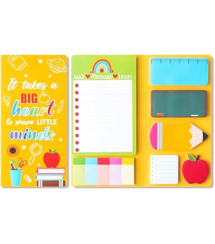 Süßes Haftnotizen Set Als Lehrer Geschenk - Bunte Klebezettel Mit Niedlichen Motiven