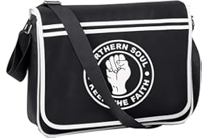 ICE-TEES NORTHERN SOUL KEEP THE FAITH- Fist Icon Mens retro messenger bag