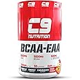 C9 Nutrition BCAA + EAA Powder|Sugar Free Powerful Intra Workout|Muscle Recovery Drink with 5000mg BCAA,9000mg EAA,500 mg L-Arginine|Amino Acid Supplements (30 Servings) (Fruit Punch),300 grams