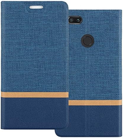 Xiaomi Mi A1 Case, Shanphone Color block Premium quality PU leather Flip cover with ID / Card Slot for Xiaomi Mi A1, Blue