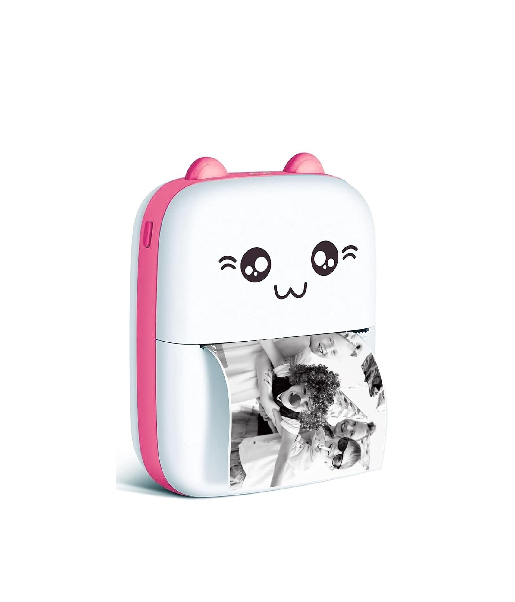 VTWILLA Mini Bluetooth Thermal Printer, Portable Label Printer - Inkfree Printer for Android & iOS System, Black on White The