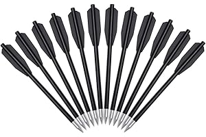 ELONG OUTDOOR Crossbow Bolts Arrows 6.5" Plastic Hunting Arrows for 50-80lbs Mini Crossbow Archery Pistol - Fishing Hunting Target Practice (Pack of 12)
