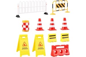 AVRUYPI mini rifornimenti stradali, scena di blocco stradale, cartello stradale per bambini, mini cartelli stradali per bambini, giochi bambini 2 anni