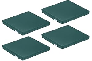 Maxus Sports Garden Chair Seat Pads with Settled Ties Anti Slip Soft Material Waterproof Cushions Durable Foam Removable Cover Used for Indoor and Outdoor Chairs (Green, 4)