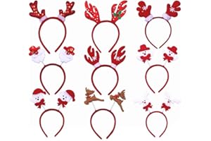 Toyvian Lot de 12 serre-têtes de Noël pour enfant - Motif renne