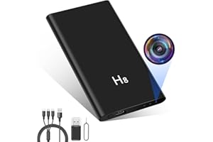 UYIKOO Cámara Espía Oculta, 5000mAh Mini Camara Espia Powerbank, Portátil Cámara Vigilancia para Coche 20+ Horas de Grabación con Sensor de Gravedad Visión Nocturna