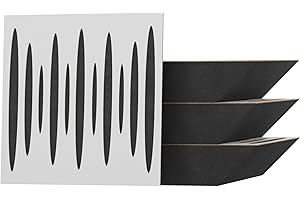 UA ACOUSTICS Trampa acústica para graves de esquina, 50 x 50 cm, tratamiento de estudio de grabación de audio para insonorización, absorción, difusión, reflexión, (4 pulsos, 100 mm, blanco)