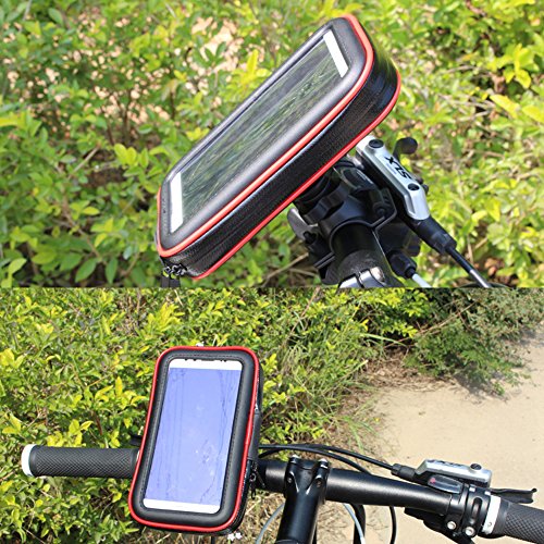 ICOOM Supporto per SmartPhone impermeabile universale V2 di montaggio manubrio della moto, bicicletta Custodia impermeabile con per GPS, Apple, Android, Smartphone, iPhone 6S / 6/ 6 Plus, Samsung Gala (XL)