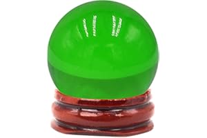 FENGSHUISALE Feng Shui Boule de cristal multicolore 40 mm asiatique Rare Naturel Perles magiques Guérison Sphère Globe à quartz à balles de photographie W3815 Vert