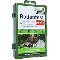 geoself pH-Bodentest zur Ermittlung des Kalkbedarfs – pH Bodentester für bis zu 30 Anwendungen – schnelle Ergebnisse…