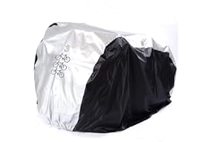 FUCNEN Cubre Bicicletas Exterior Funda para 2 3 Bicicletas 190T Funda de Bicicleta Funda Bicicletas Exterior Cubierta Protector al Aire Libre contra Lluvia Sol Polvo para Montaña Carretera Bicicletas