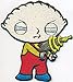 Produktbild STEWIE Family Guy Badass Laser Pistole Angry Kid Biker Rockabilly Aufnäher Patch