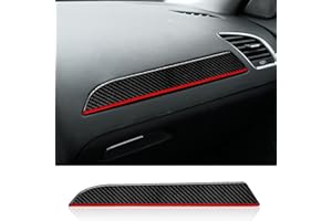 BODYGAD Adesivi per pannello cruscotto auto, decorazione adesivi in fibra di carbonio, finiture in fibra di carbonio, compatibili con A4 (2009-2016), S4 (2010-2016), RS4 (2012-2015)