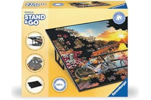 Ravensburger - Chevalet à Puzzle en Plastique Anti-Glisse - pour Puzzle Jusqu'au 1000 pièces - Montez, Réalisez, Rangez - 17976