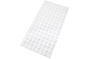 Adsamm® / 128 x feltrini autoadesivi ultrasottili/Bianco/ø 12 mm/Rotondo/piedini per mobili in feltro extra fine da 1.5 mm di spessore/pad protettivi per arredi
