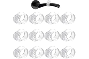 JJUNW 12 sztuk zderzaków klamek do drzwi, przezroczyste odboje klamki do drzwi, stoper okienny z PCW, bardzo elastyczna ochrona klamek do drzwi i ścian (pojedynczy otwór)