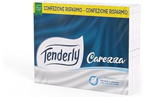 Chusteczki Tenderly Carezza, 30 paczek po 9 chusteczek do 3 żagli, miękkie i delikatne, idealne do codziennego użytku, testowane dermatologicznie, 100% wyprodukowano we Włoszech