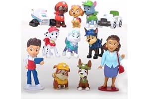 Paw Dog Pa trol Kuchen Deko 12 Stück Paw Dog Pa trol Figuren Torte Paw Dog Pa trol Tortenfiguren Muffin Geburtstag Tortenfiguren Für Mädchen Junge Happy Birthday Cake Topper