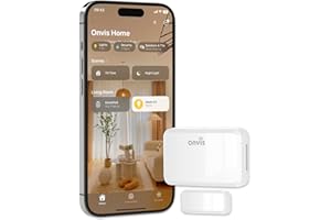 Onvis Sensores de Puertas y Ventanas Thread, Smart Sensor de Contacto Inteligente Inalámbrico para Sistema de Alarma y Domótica, Compatible con Apple HomeKit, No Requiere HUB (1 Unidad)