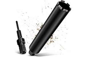 1¼" UNC Diamantbohrkrone Kernbohrer 63mm, mit SDS Plus, Diamant Bohrkrone für Kernbohrgeräte, L 460 mm, 10mm Turbo Kernbohrkrone, Nass-/Trocken Bohrkrone zum Beton, Stahlbeton, Mauerwerk, Stein