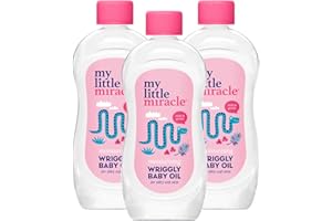 My Little Miracle Wriggly Baby Oil, Moisturises & Protects Delicate Skin, Gives Soft Silky Skin, Ideal For Baby Massage 500ml 3-Pack