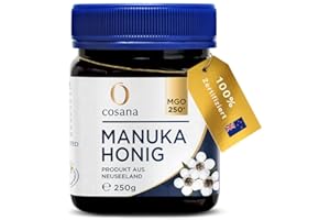 ‎COSANA Cosana Manuka Honig 250 MGO + 250g – 100% Pur - Abgefüllt, versiegelt und zertifiziert in Neuseeland